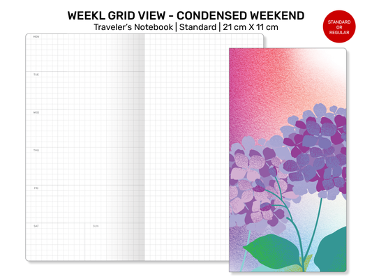 TN Standard Weekly View Horizontal Full GRID - CONDENSED Weekend RTN22-018