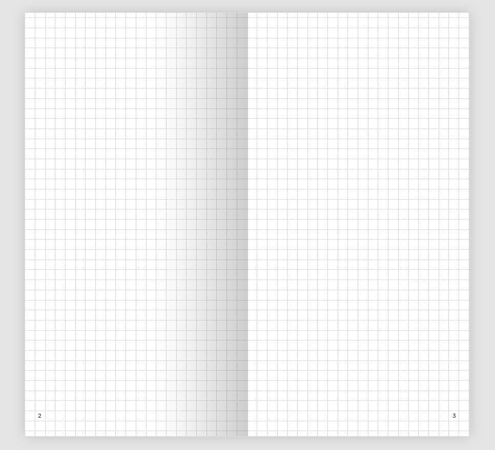 Bullet Journal - Grid - Traveler's Notebook - Midori Printable Insert - Bujo Format - Numbered Pages, Key Page, Index Page - 5mm & 4mm