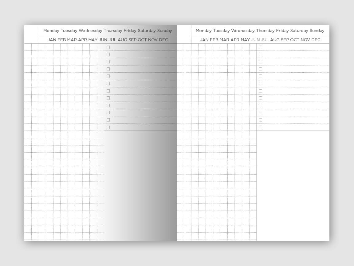 A6 DAILY VIEW Appointment Schedule Traveler's Notebook Printable Insert