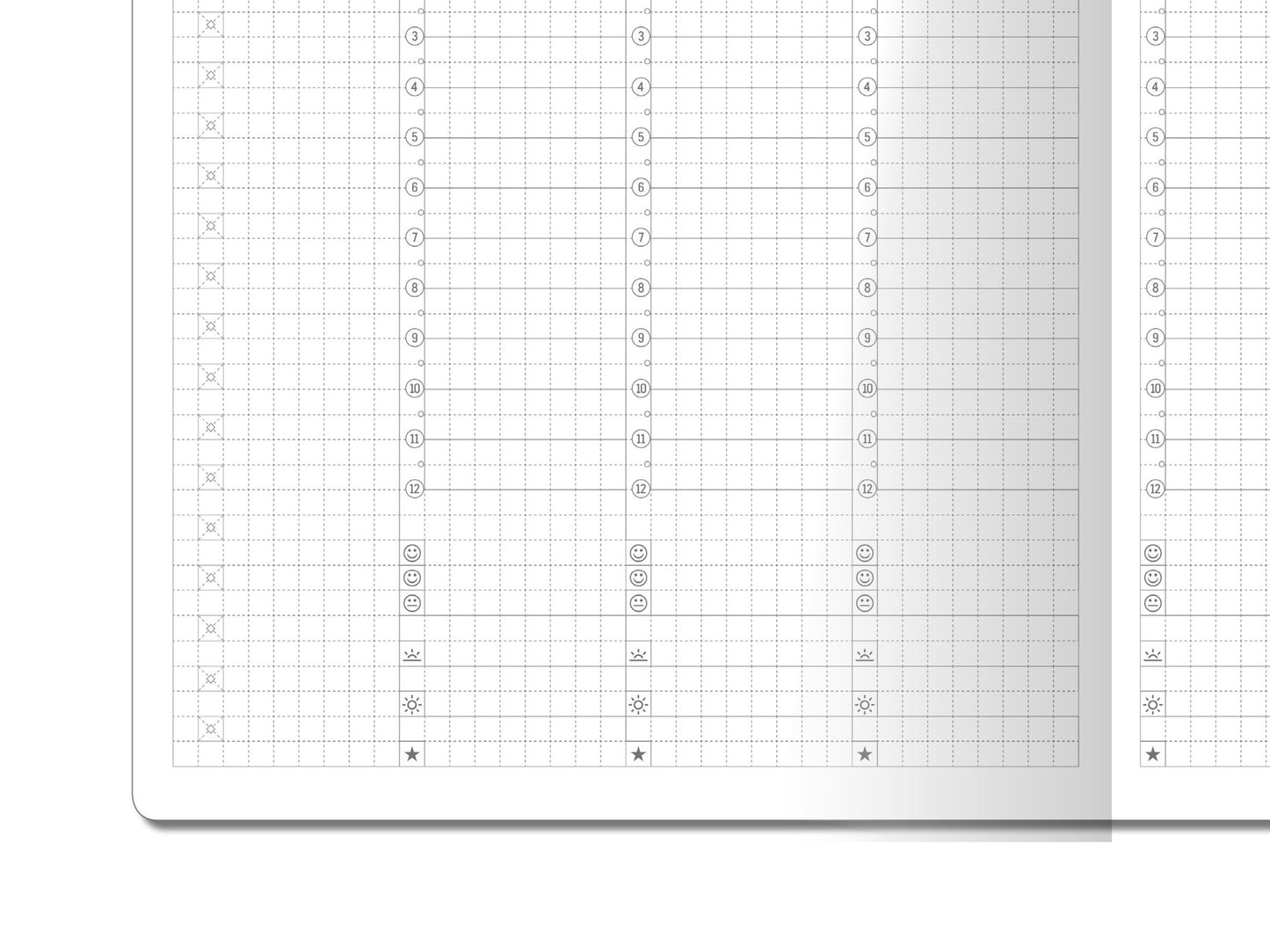 JIBUN Techo A5 Slim Weekly GRID Traveler's Notebook Vertical Japanese Planner Inspired Functional Printable Insert