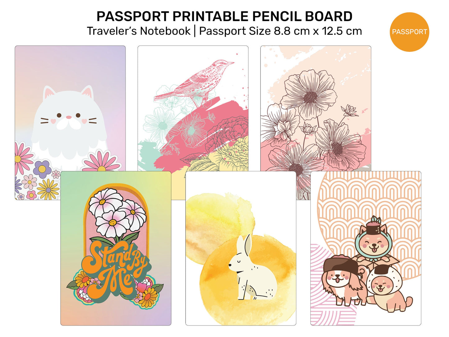 TN Passport PENCIL BOARD Printable Grid Shitajiki 下敷きUnder-sheet