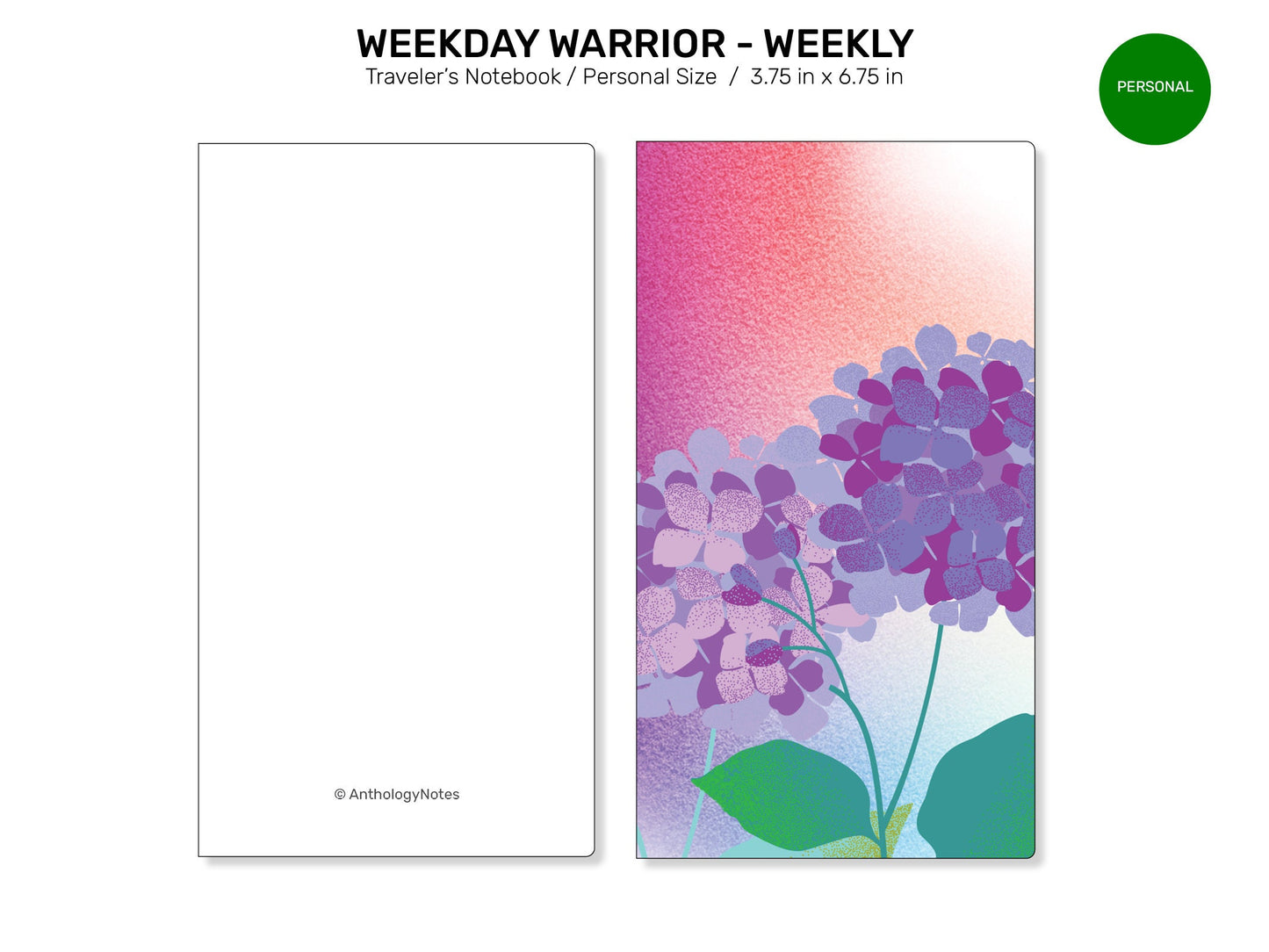 TN Personal Size WEEKDAY Warrior - Weekly Monday to Friday Printable TN Insert
