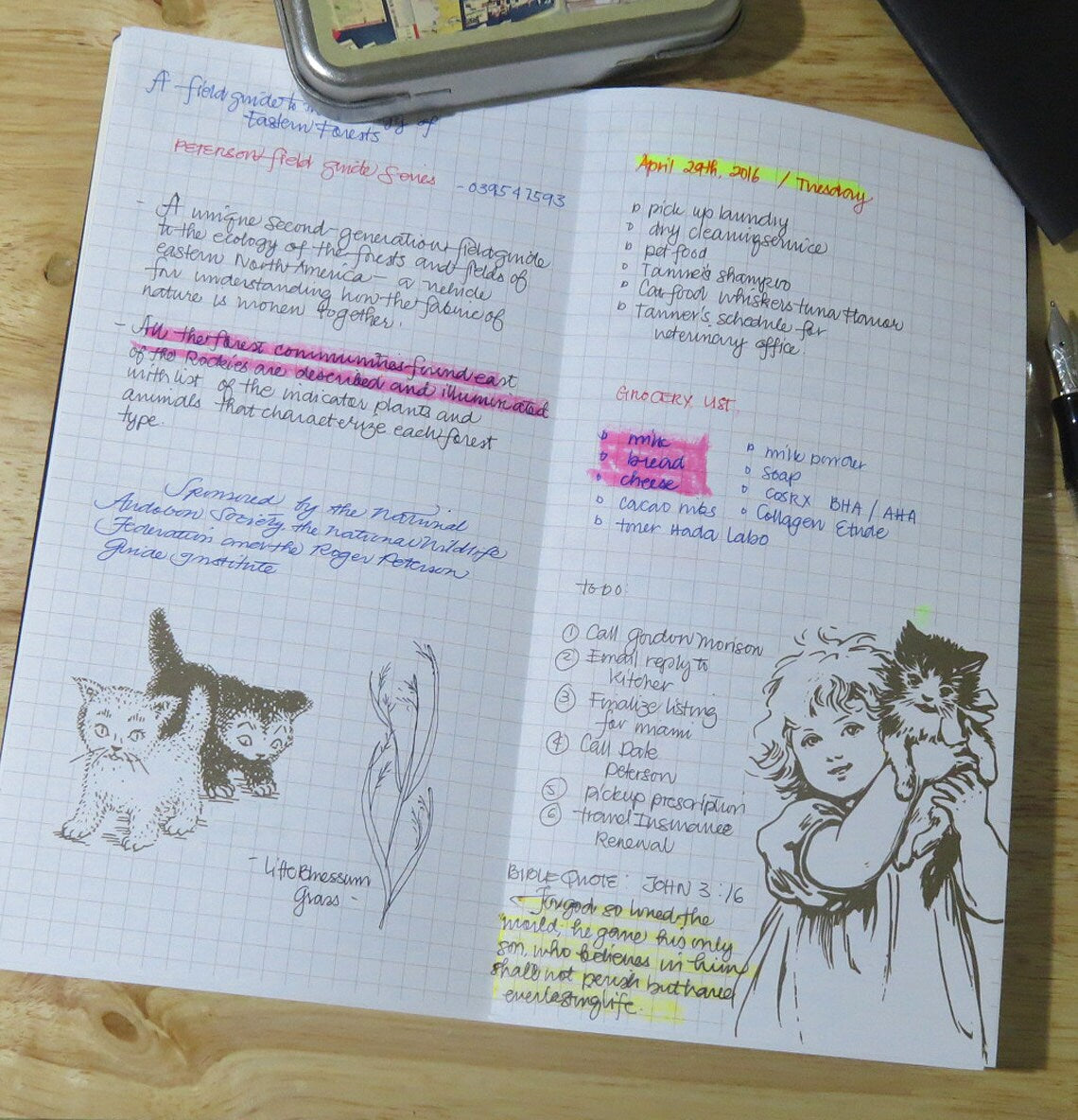 Traveler's Notebook Printable Insert Midori, Vintage Cats Pet, Cat Art Journal, Dot Grid, Grid, Lined, Unlined 028  Standard Size