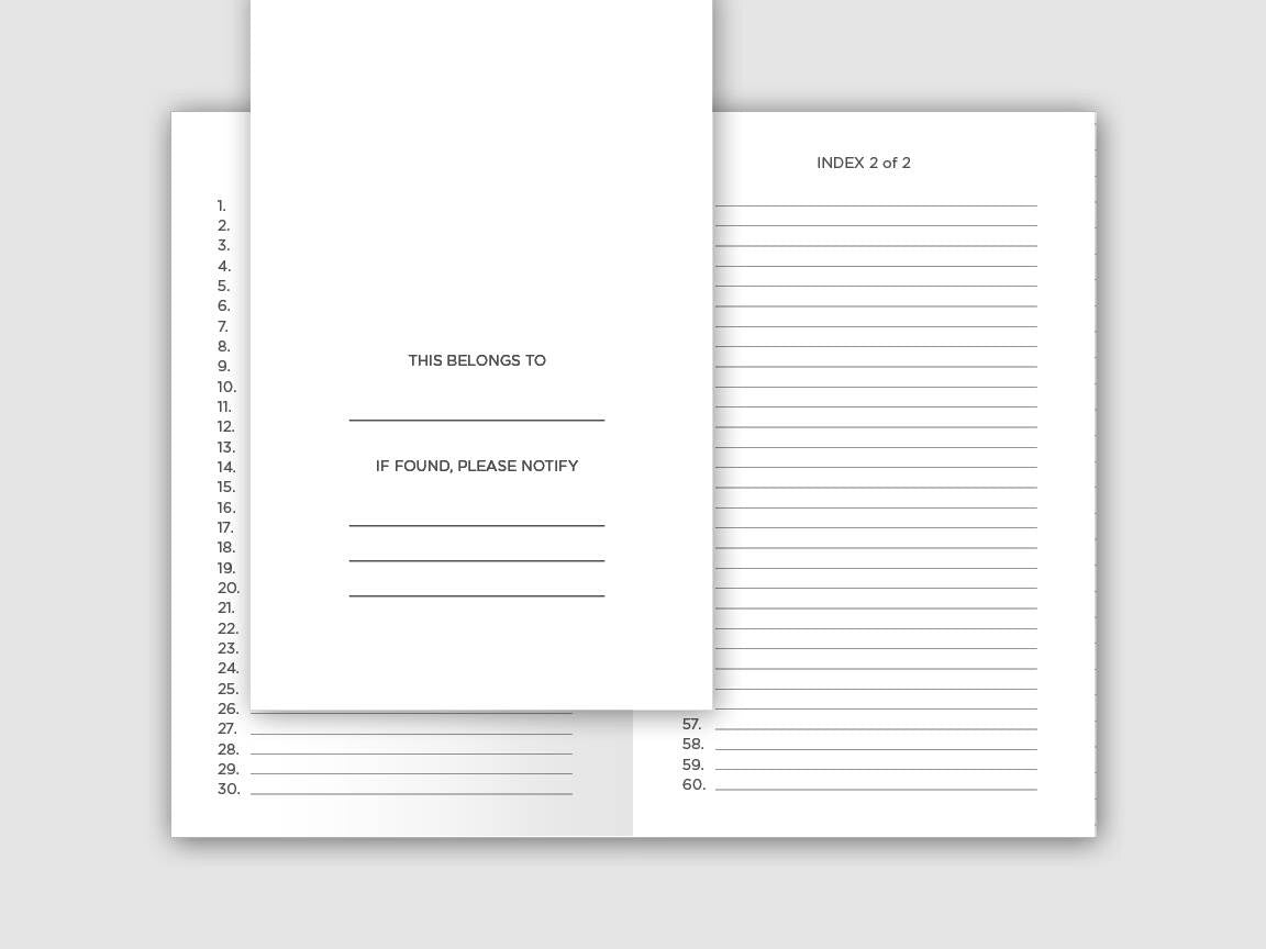 PASSWORD Log POCKET Traveler's Notebook Printable Insert