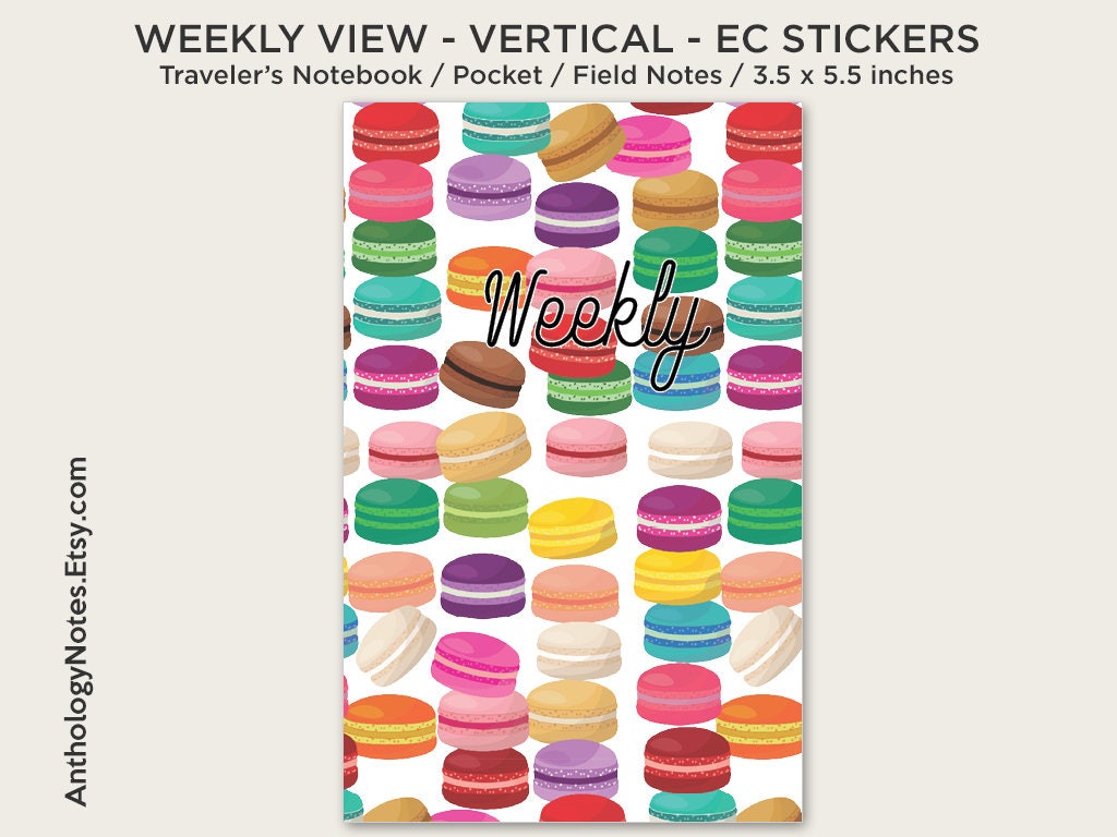 Pocket Size Weekly View Vertical - Traveler's Notebook Printable Insert - Field Notes - Wo2P Minimalist