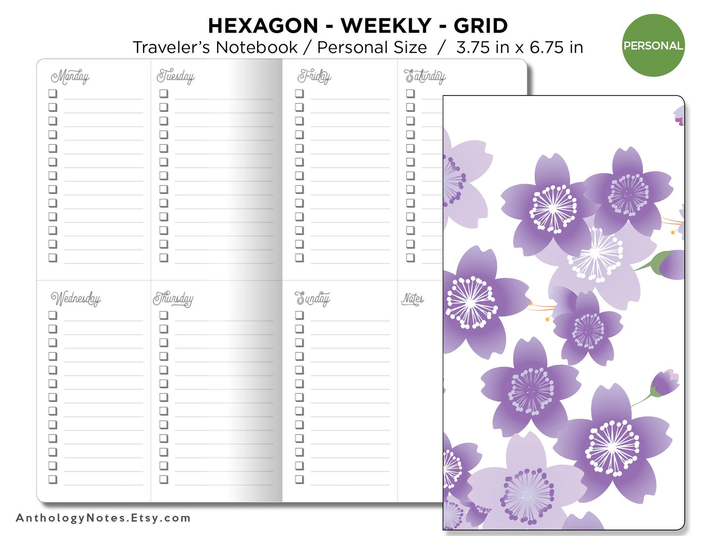 PERSONAL Weekly LIST Traveler's Notebook Printable Insert Wo2P To do, Tasks, Priorities