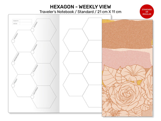 TN WEEKLY View Standard Visual Planning - HEXAGON Boxes - WO2P RTN025