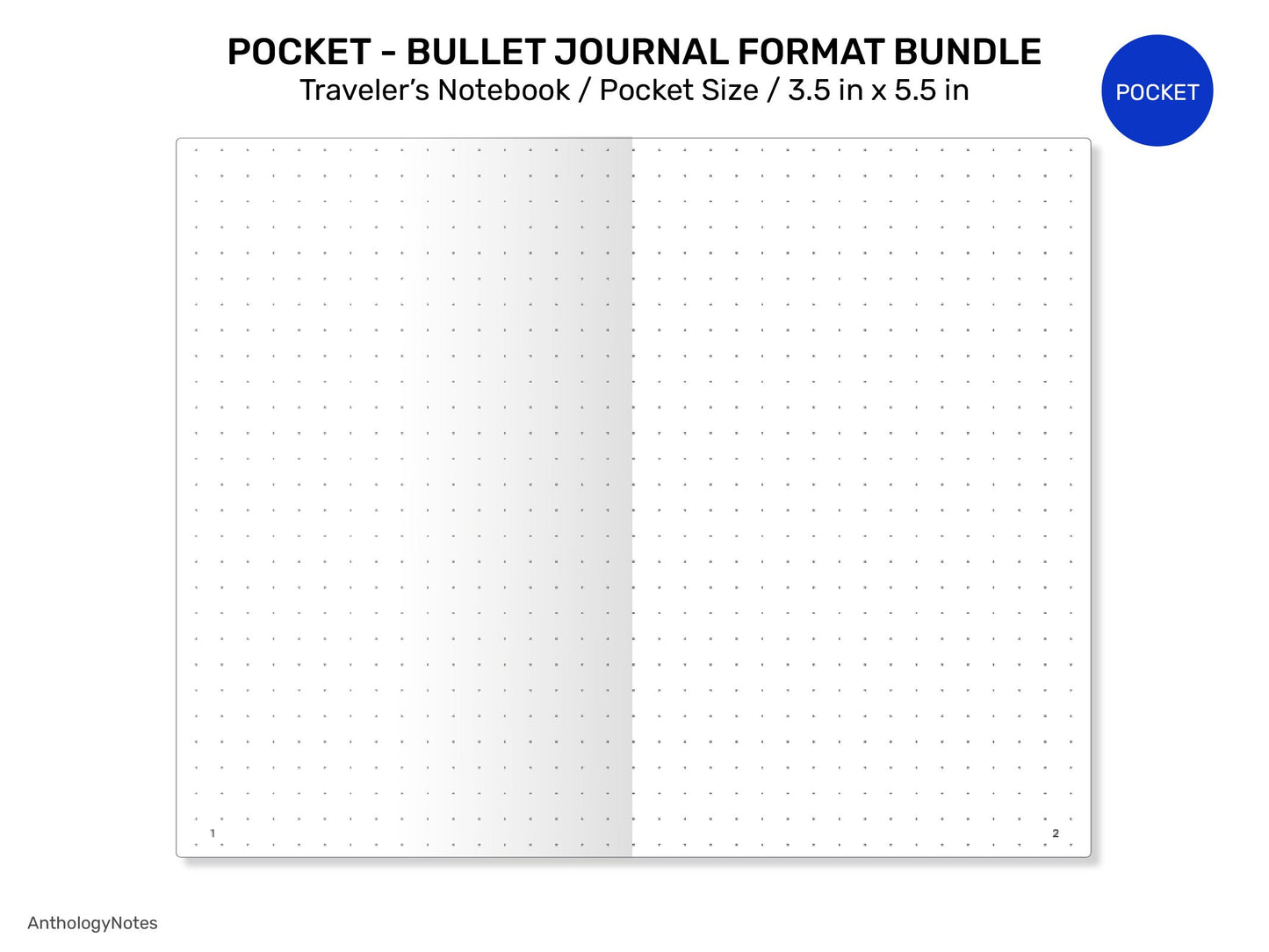 TN POCKET BUNDLE Set Traveler's Notebook Printable Planner BUJo format