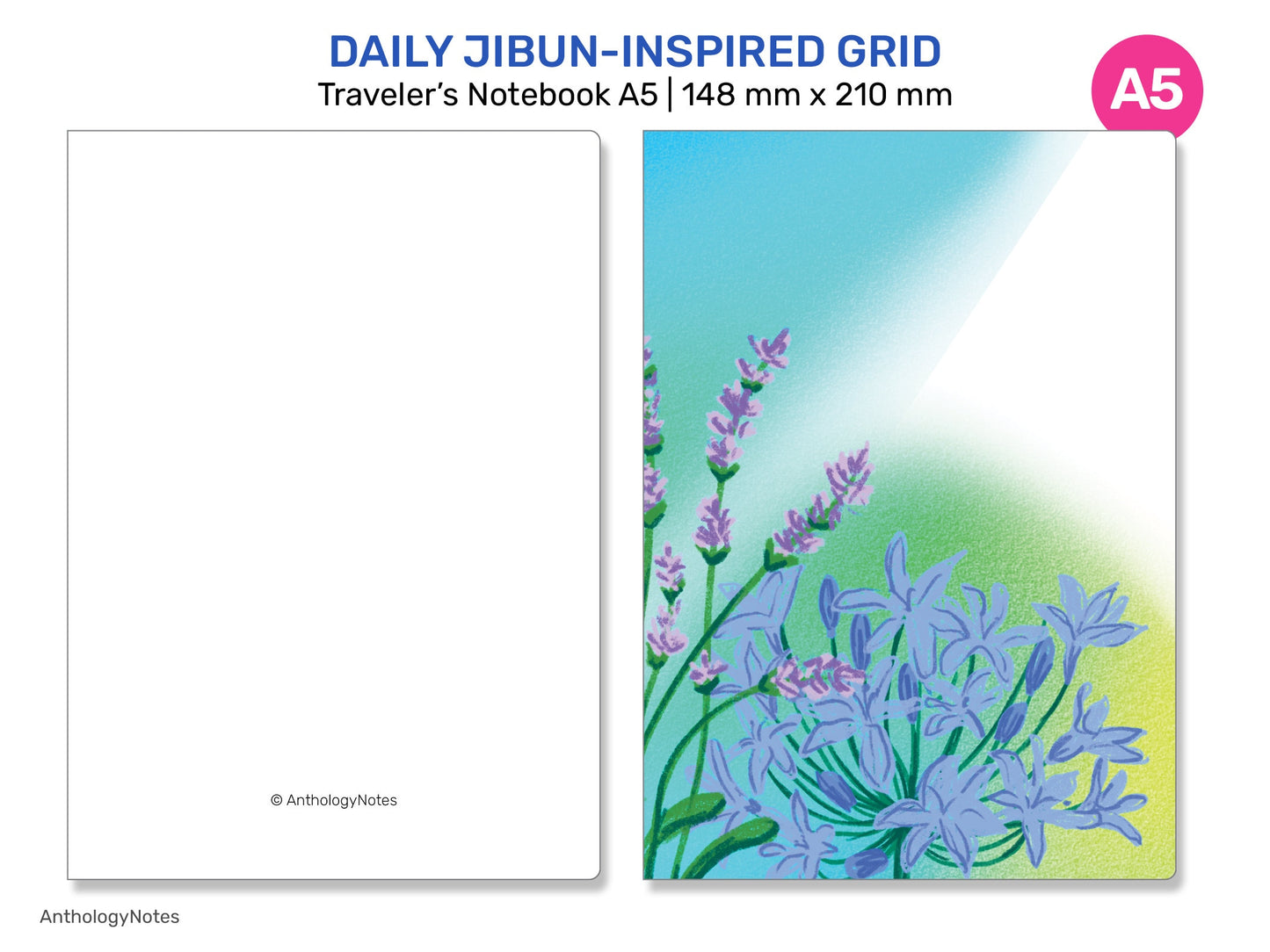 A5 Daily JIBUN-Inspired Daily Traveler's Notebook Printable Refill Insert A522-009